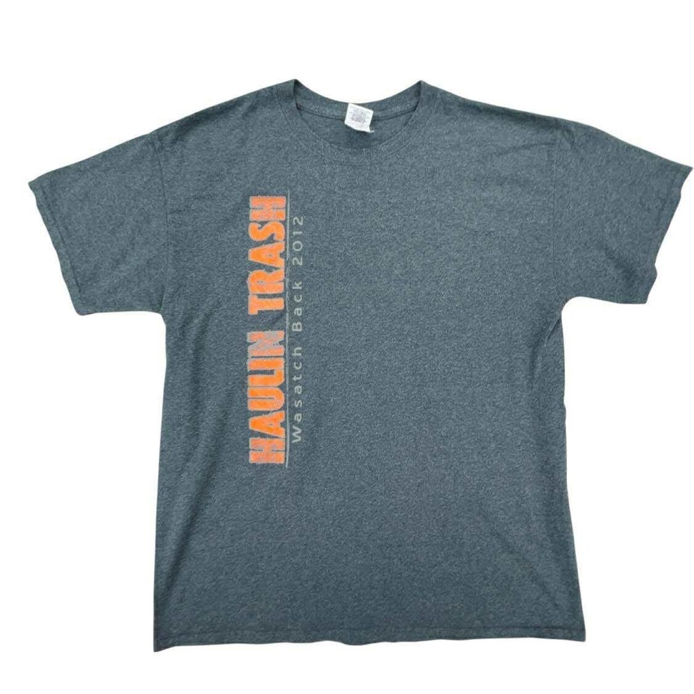 Haulin Trash Wasatch Back‎ 2012 Gray T Shirt Funny Slogan Tee Mens Large